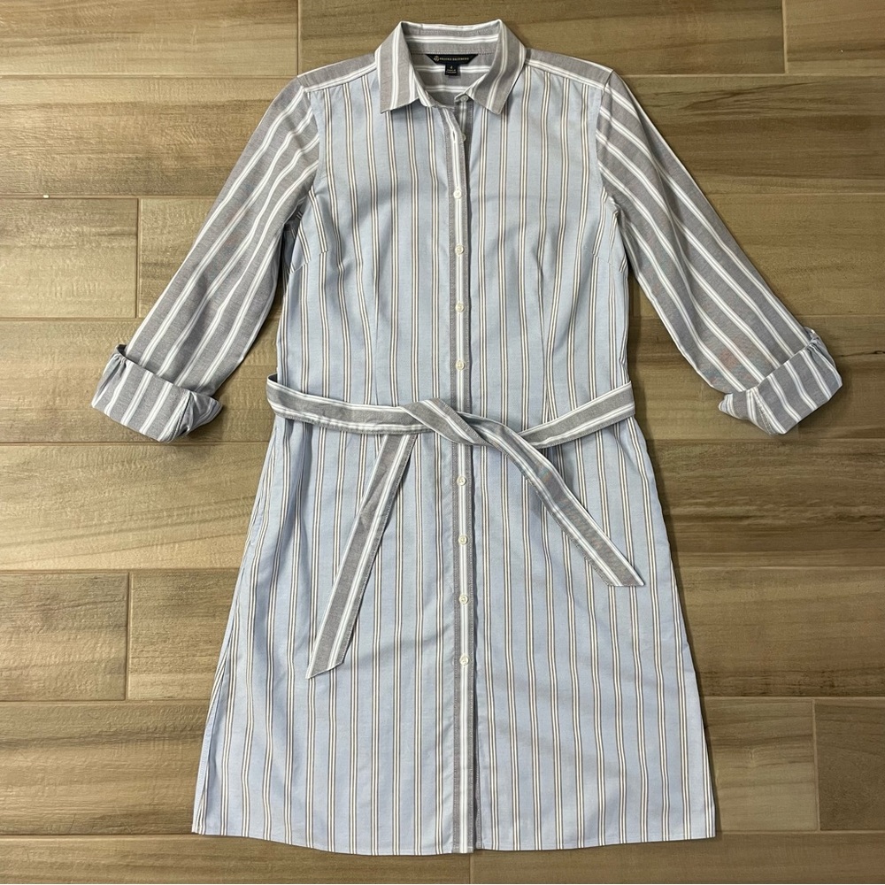 Brooks Brothers Blue Striped Shirtdress